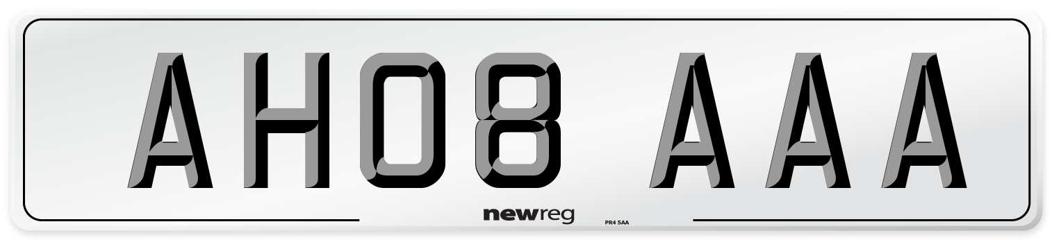 AH08 AAA Number Plate from New Reg